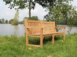Contour Teak Bench With Arms | FSC® Certified -Garden Comfort Shop contour teak bench arms 9 1