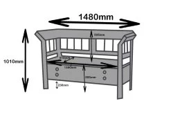 Country Teak Bench 1.48M 15 Country Teak Bench 1.48M -Garden Comfort Shop contry bench diagram correct