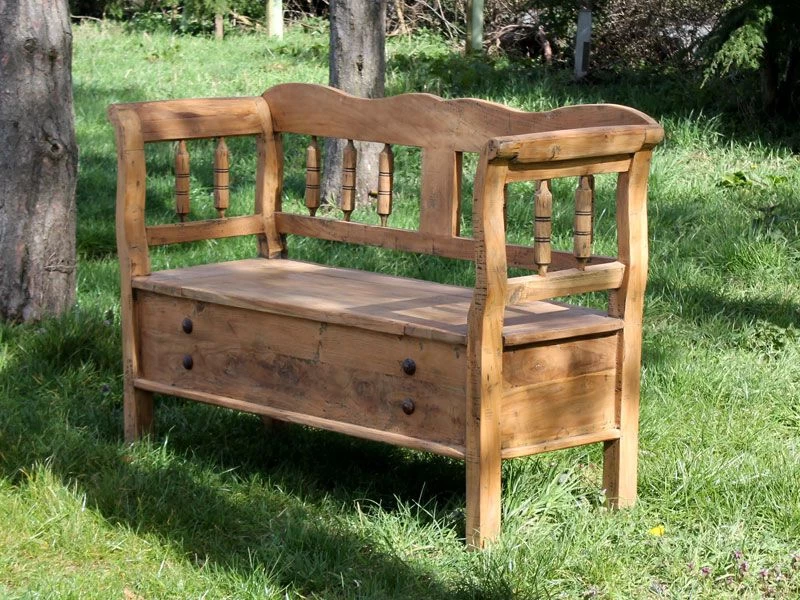 Country Teak Bench 1.48M 5 Country Teak Bench 1.48M - Image 3