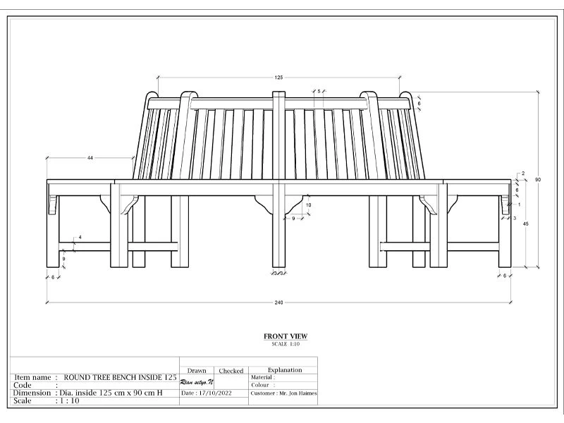 Small Circular Tree Bench 8 Small Circular Tree Bench - Image 6