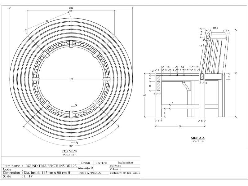 Small Circular Tree Bench 9 Small Circular Tree Bench - Image 7