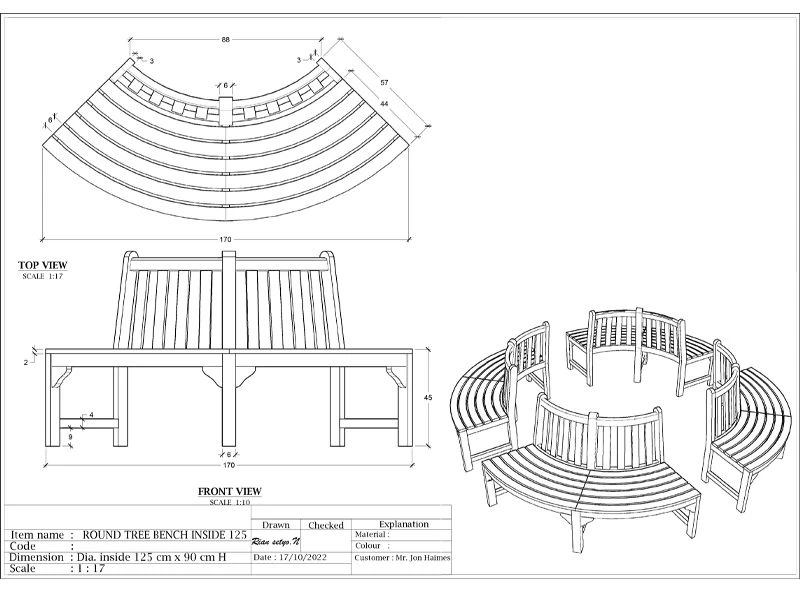 Small Circular Tree Bench 11 Small Circular Tree Bench - Image 9