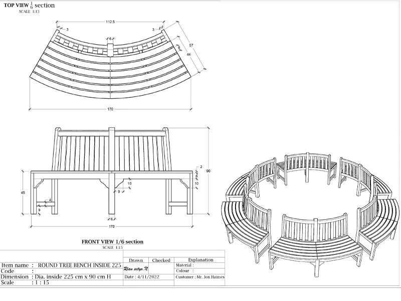 Large Circular Tree Bench 4 Large Circular Tree Bench - Image 2