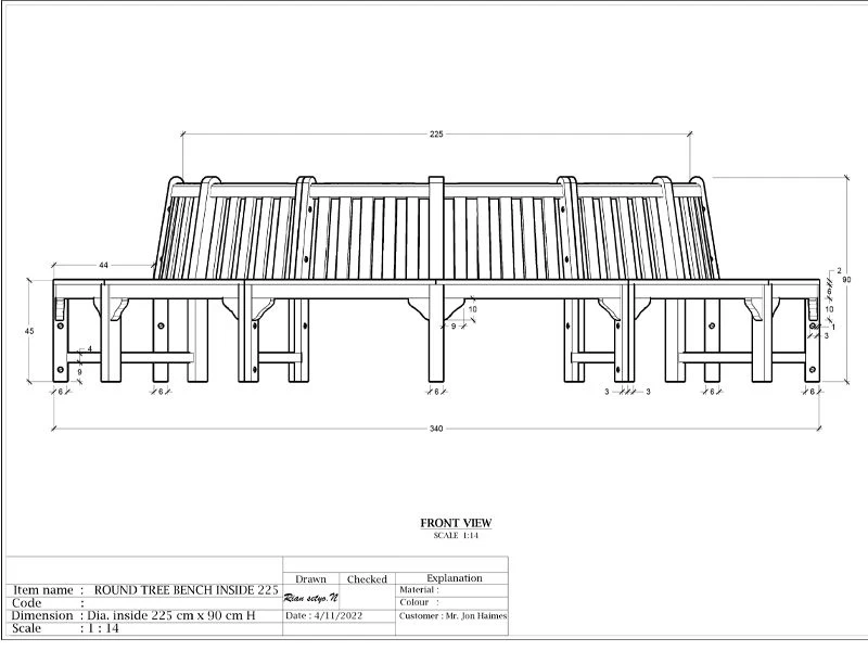 Large Circular Tree Bench 7 Large Circular Tree Bench - Image 5
