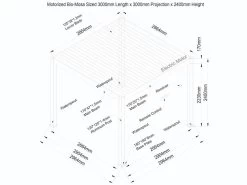 Eclipse 3 X 3m LED Motorised Pergola 25 Eclipse 3 X 3m LED Motorised Pergola -Garden Comfort Shop diagram 1 01 1 xl 1 1