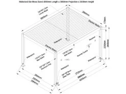 Eclipse 3 X 4m LED Motorised Pergola | Free Standing 24 Eclipse 3 X 4m LED Motorised Pergola | Free Standing -Garden Comfort Shop diagram 1 01 2 1