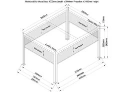 Eclipse 3 X 4m LED Motorised Pergola | Free Standing 25 Eclipse 3 X 4m LED Motorised Pergola | Free Standing -Garden Comfort Shop diagram 2 01 2 1