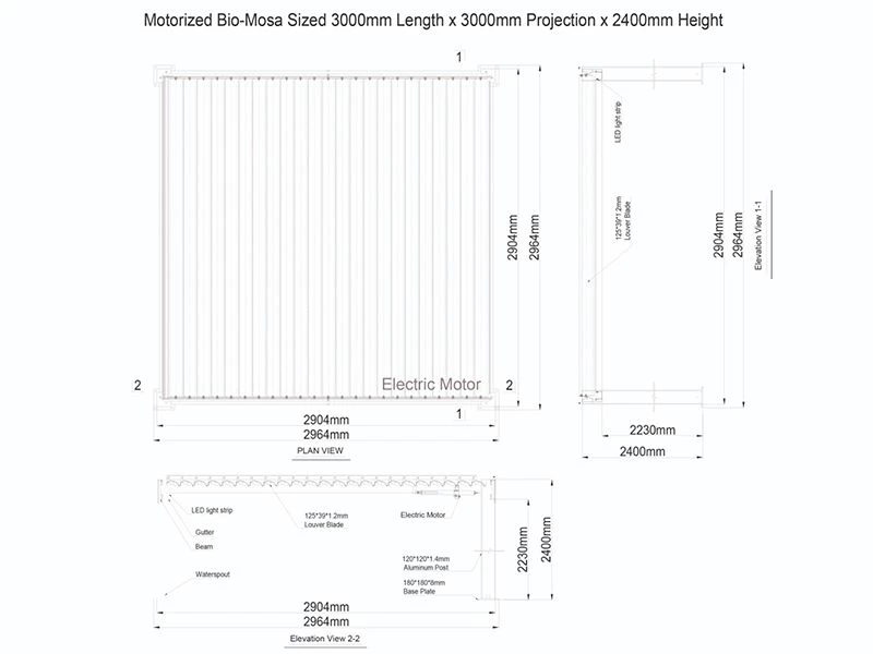 Eclipse 3 X 3m LED Motorised Pergola 8 Eclipse 3 X 3m LED Motorised Pergola - Image 6