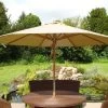 Diamond Teak Parasol 3m Diameter | PRE-ORDER 2 Diamond Teak Parasol 3m Diameter | PRE-ORDER -Garden Comfort Shop diamond 3m parasol 1 1
