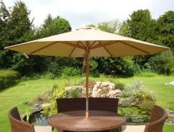 Diamond Teak Parasol 3m Diameter | PRE-ORDER