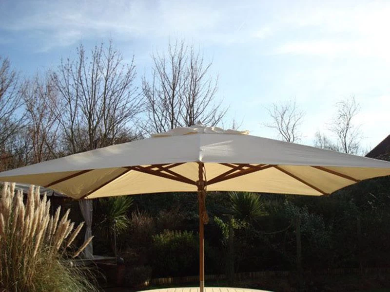 Diamond Teak Parasol | 3M X 2M Rectangular | PRE ORDER 3 Diamond Teak Parasol | 3M X 2M Rectangular | PRE ORDER