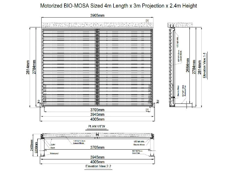 Eclipse 3 X 4m LED Motorised Pergola | Wall Mounted 5 Eclipse 3 X 4m LED Motorised Pergola | Wall Mounted - Image 3