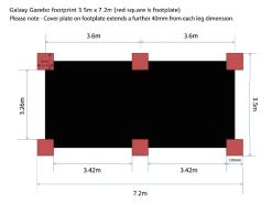 Galaxy Gazebo - 3.5 X 7.2M -Garden Comfort Shop dims edited galaxy 7.2 01