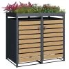 Galvanized Steel Wheelie Bin Cover With Planters | Double | PRE ORDER 2 Galvanized Steel Wheelie Bin Cover With Planters | Double | PRE ORDER -Garden Comfort Shop double planter bin cover 1 bi