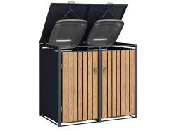 Galvanized Steel Wheelie Bin Cover | Double | PRE-ORDER -Garden Comfort Shop double supplier 2 bi