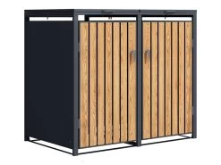 Galvanized Steel Wheelie Bin Cover | Double | PRE-ORDER -Garden Comfort Shop double supplier 4 bi 1