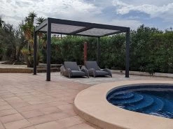 Eclipse 3 X 4m LED Motorised Pergola | Wall Mounted 35 Eclipse 3 X 4m LED Motorised Pergola | Wall Mounted -Garden Comfort Shop eclipse pic by pool 1 1 1