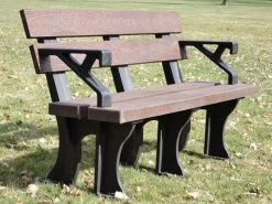 Eco Park Bench Arms 1.3m 21 Eco Park Bench Arms 1.3m -Garden Comfort Shop eco park bench with arms 1 3m xl 3 1 xl