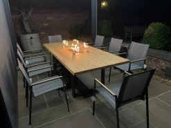 Edge Teak 8 Chair Set | FSC® Certified -Garden Comfort Shop edge teak 8 chair set4