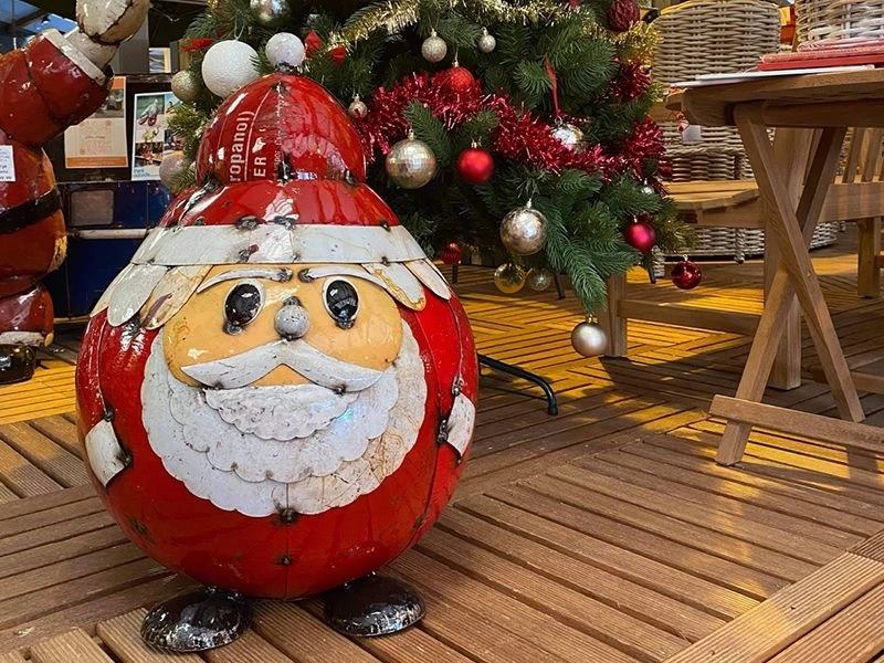 Festive Large Santa With Beverage Tub 3 Festive Large Santa With Beverage Tub