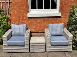 Fiji Pipe Armchair 39 Fiji Pipe Armchair -Garden Comfort Shop fiji pipe bluecheck armchair