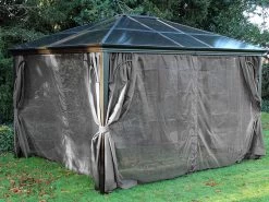 Junior Gazebo 3 X 3m Mosquito Curtains 8 Junior Gazebo 3 X 3m Mosquito Curtains -Garden Comfort Shop four seasons gazebo grey 1 xl