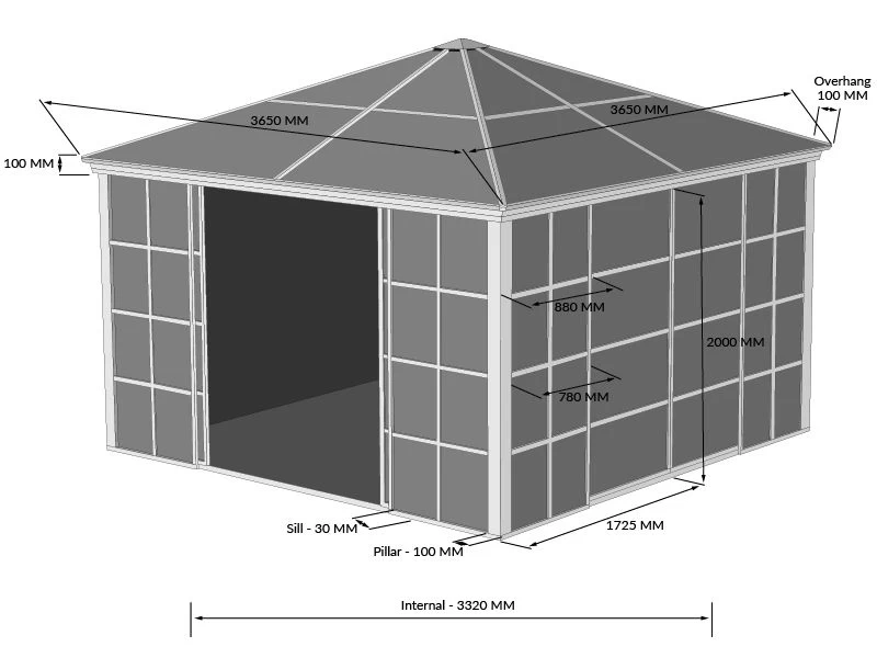 Four Seasons Screen House 3.65m X 3.65m | OCTOBER OFFERS 4 Four Seasons Screen House 3.65m X 3.65m | OCTOBER OFFERS - Image 2