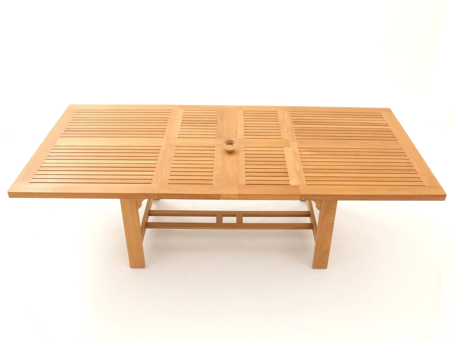 Chunky Rectangular Extending Teak Table | FSC® Certified 6 Chunky Rectangular Extending Teak Table | FSC® Certified - Image 4