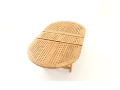 Chunky Oval Extending Teak Table | FSC® Certified -Garden Comfort Shop gfc000328 02 10