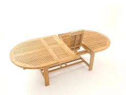 Chunky Oval Extending Teak Table | FSC® Certified -Garden Comfort Shop gfc000328 02 14