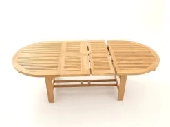 Chunky Oval Extending Teak Table | FSC® Certified -Garden Comfort Shop gfc000328 02 16