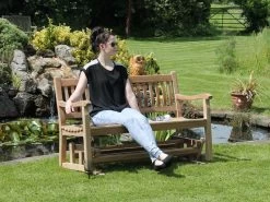 Teak Glider Bench 1.3m 25 Teak Glider Bench 1.3m -Garden Comfort Shop glider bench XL 5 2