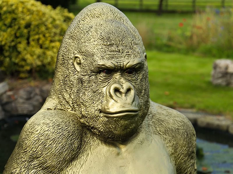 Gorilla Ornament | Gold 6 Gorilla Ornament | Gold - Image 4