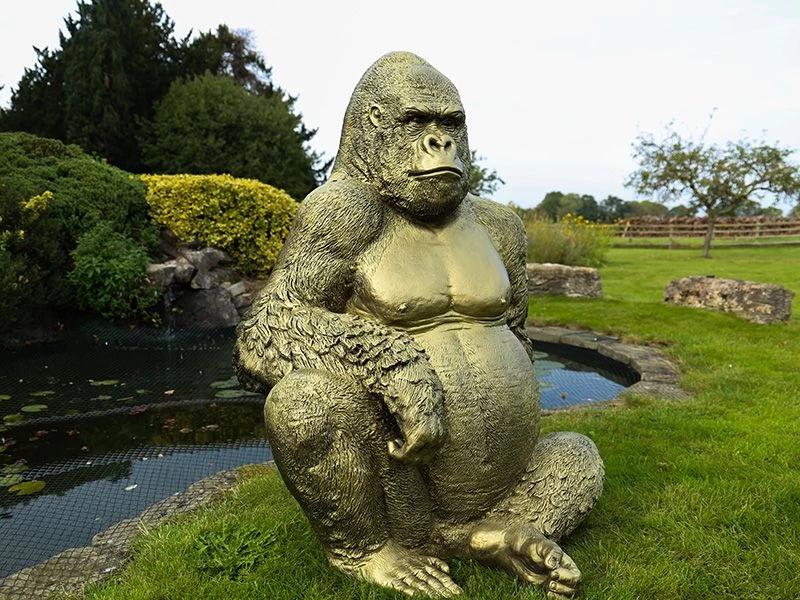 Gorilla Ornament | Gold 8 Gorilla Ornament | Gold - Image 6