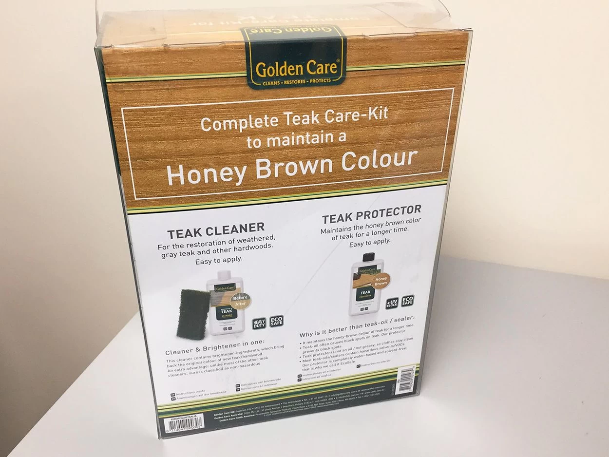 Golden Care 3-in-1 Teak Maintenance Care-Kit 4 Golden Care 3-in-1 Teak Maintenance Care-Kit - Image 2