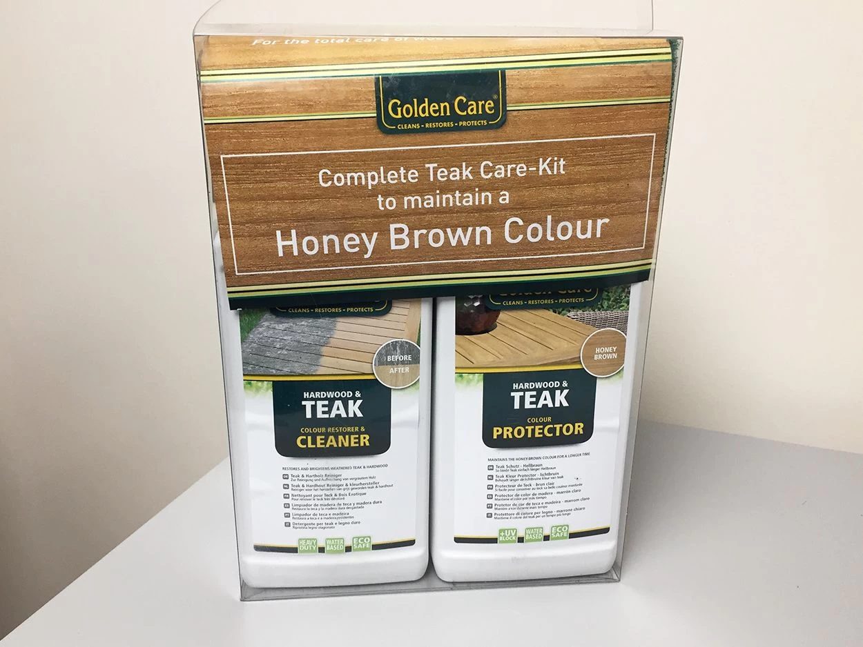 Golden Care 3-in-1 Teak Maintenance Care-Kit 3 Golden Care 3-in-1 Teak Maintenance Care-Kit