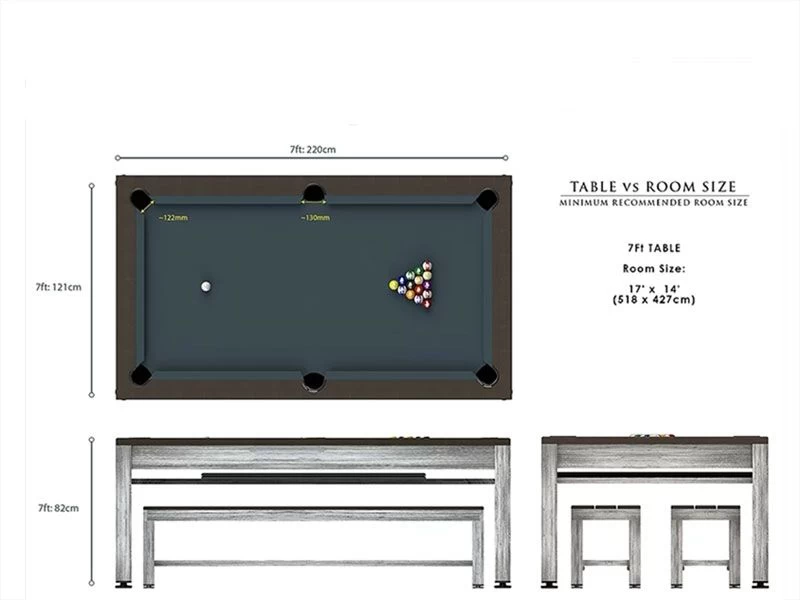 Outdoor Games Diner Table - Brown & Black 11 Outdoor Games Diner Table - Brown & Black - Image 9