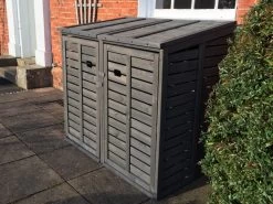 Wheelie Bin Cover - Double | FSC® Certified 35 Wheelie Bin Cover - Double | FSC® Certified -Garden Comfort Shop grey wheelie bin cover 2 3 1