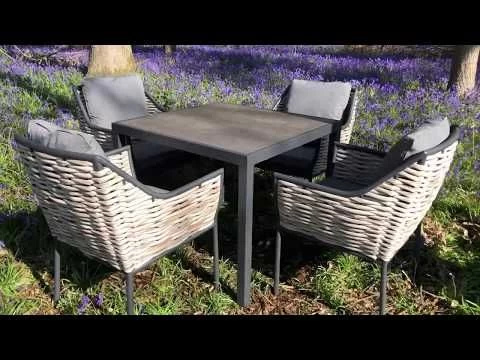 Tahiti Stone Top Dining Set 4 Tahiti Stone Top Dining Set - Image 2