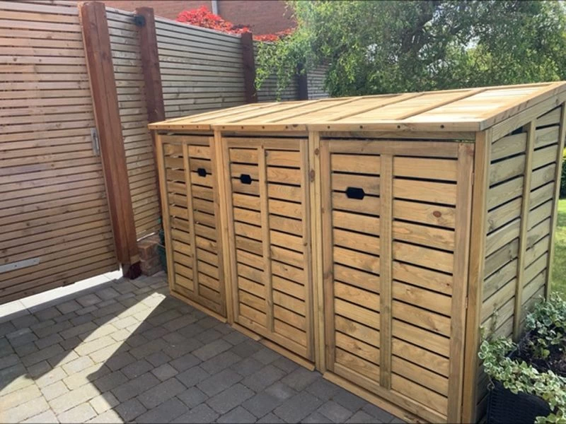 Wheelie Bin Cover - Triple | FSC® Certified 6 Wheelie Bin Cover - Triple | FSC® Certified - Image 4