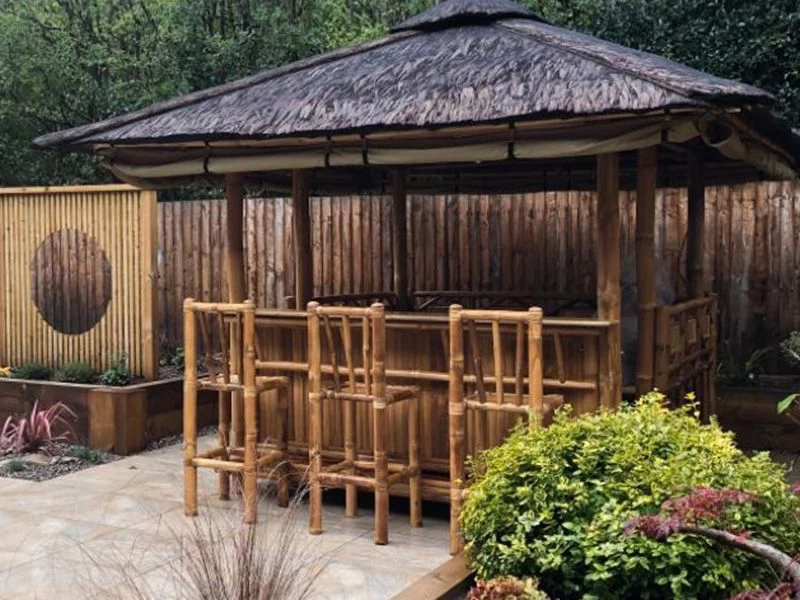 Bamboo Gazebo Bar - Ex Display 15 Bamboo Gazebo Bar - Ex Display - Image 13