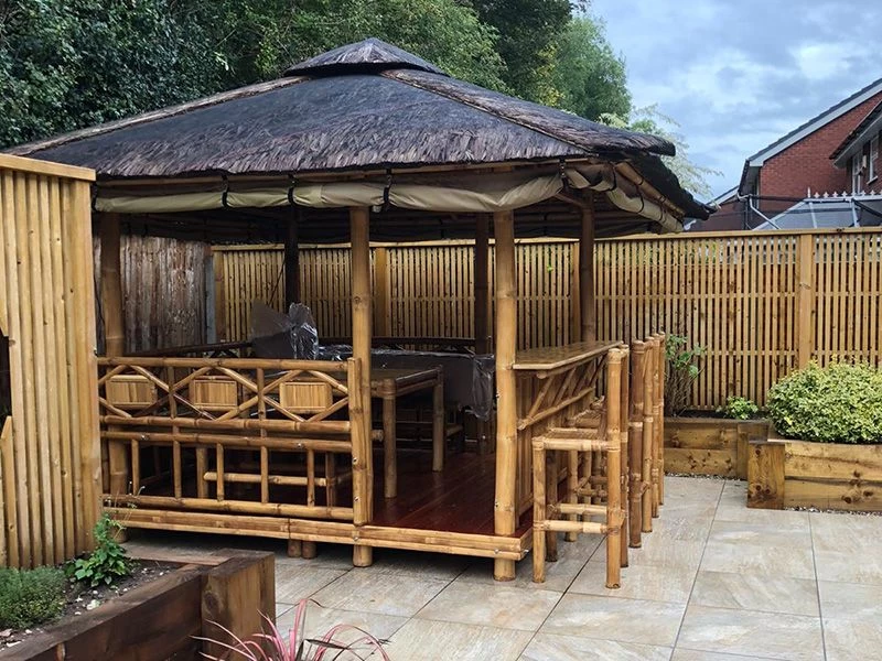 Bamboo Gazebo Bar - Ex Display 17 Bamboo Gazebo Bar - Ex Display - Image 15