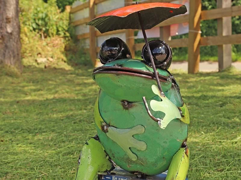 Sitting Frog With Umbrella 6 Sitting Frog With Umbrella - Image 4