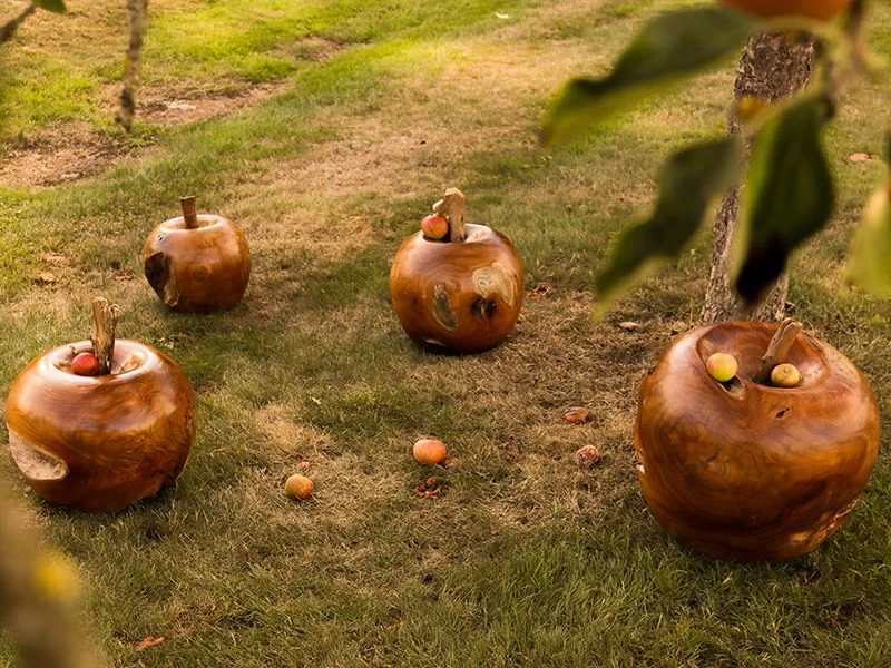 Apple Wooden Ornament 5 Apple Wooden Ornament - Image 3