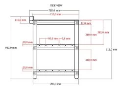 Bari Kitchen Big Green Egg Table Fixed Unit 24 Bari Kitchen Big Green Egg Table Fixed Unit -Garden Comfort Shop kamado bbq grill table without wheels side view bi