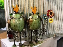 Frog King With Flowers 16 Frog King With Flowers -Garden Comfort Shop kingfrogs 1