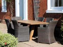 Knights 2m Table 6 Chair Dining Set 26 Knights 2m Table 6 Chair Dining Set -Garden Comfort Shop knights set xl 5 1