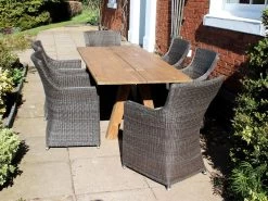 Knights 2m Table 6 Chair Dining Set 30 Knights 2m Table 6 Chair Dining Set -Garden Comfort Shop knights set xl 9 1