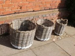 Kubu Round Basket With Rope Handles -Garden Comfort Shop kubu square basket with rope handles xl 2 1