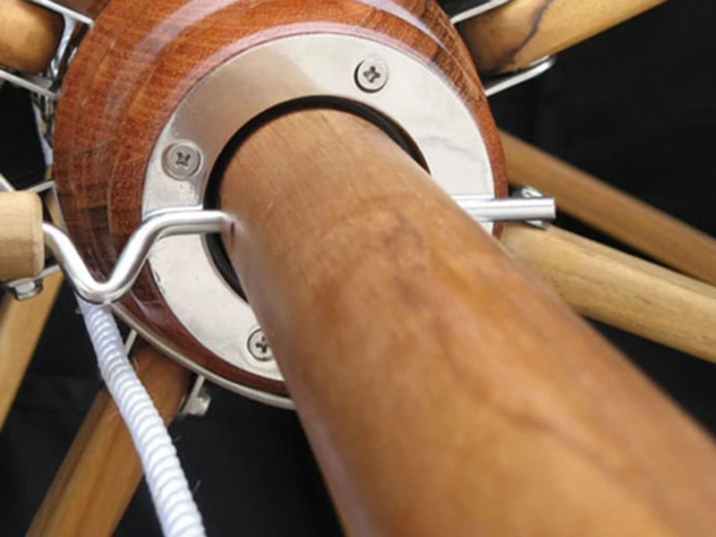 Diamond Teak Parasol - 2.5m Diameter 8 Diamond Teak Parasol - 2.5m Diameter - Image 6